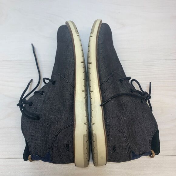 TOMS Navi Chukka Mens Sz 10 Gray Boot Crosshatch Denim Work To Weekend‎ Shoes main image 4
